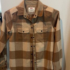 Fjallraven Tan and Cream Checkered Shirt
